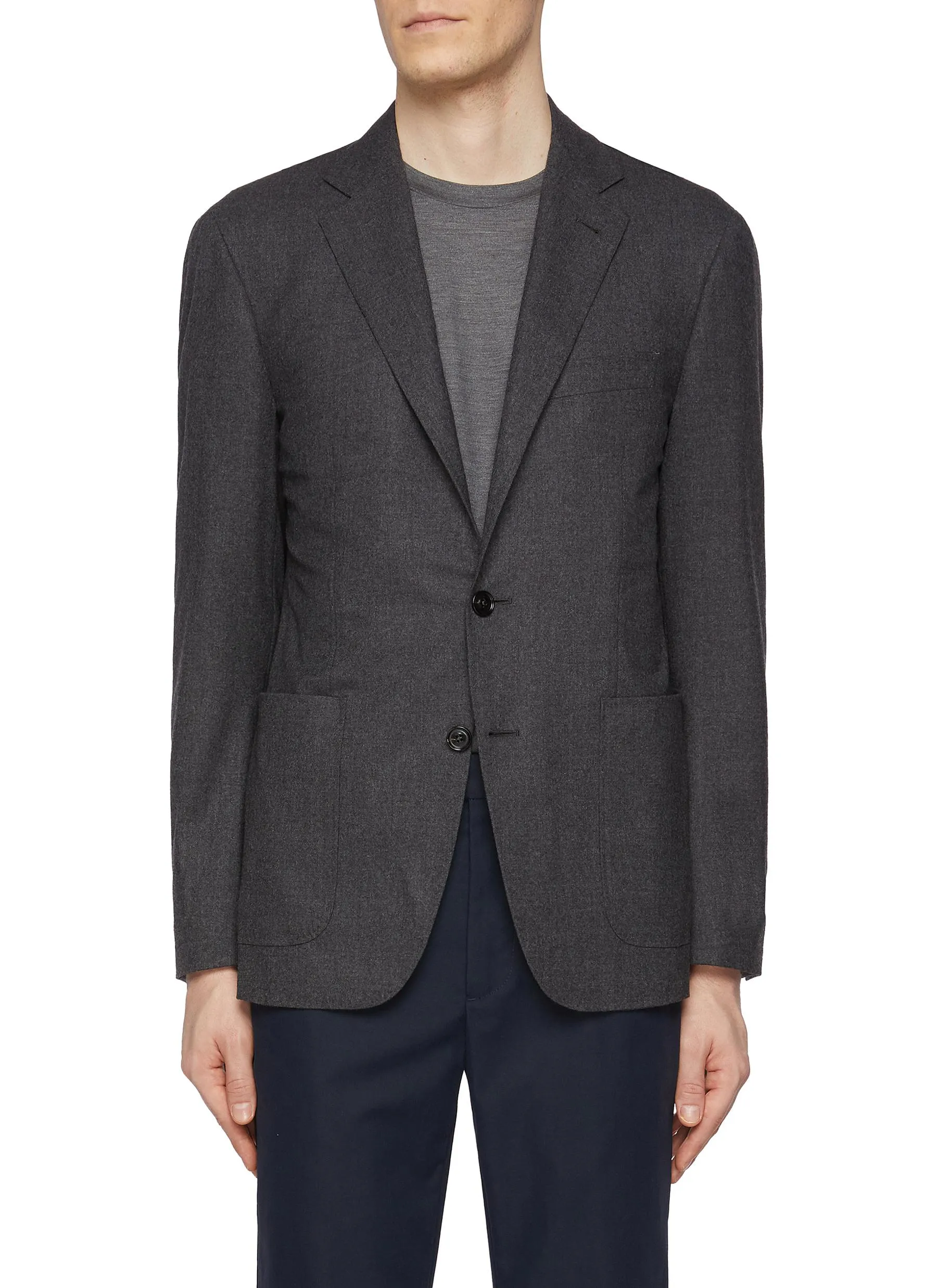 -----------CANALI  ---- ------------ ----Notch Lapel Single Breasted Blazer --