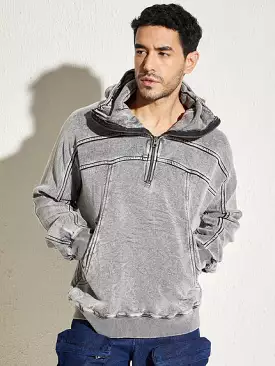 acid washed baggy smugglers hooded sweatshirt