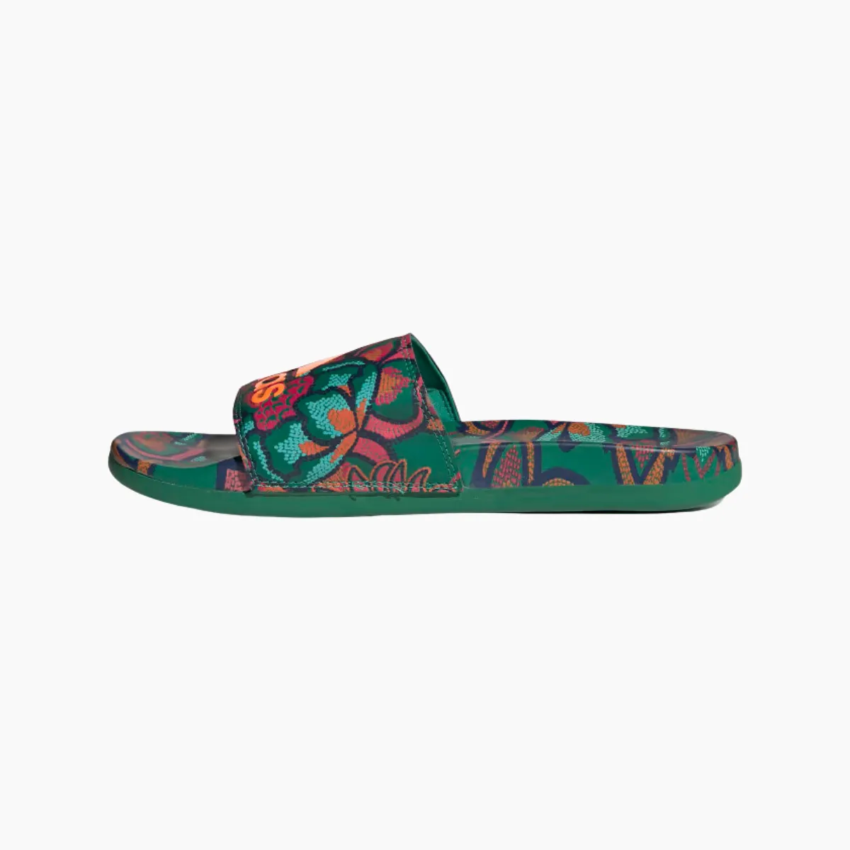 Adidas Adilette Comfort Women's Sportswear Slide -Bold Green/Signal Orange/Vivid Berry