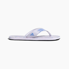 Adidas Cloudfoam Women Sportswear Slide-Silver Dawn/Silver Violet/Bliss Lilac/Blue Fusion