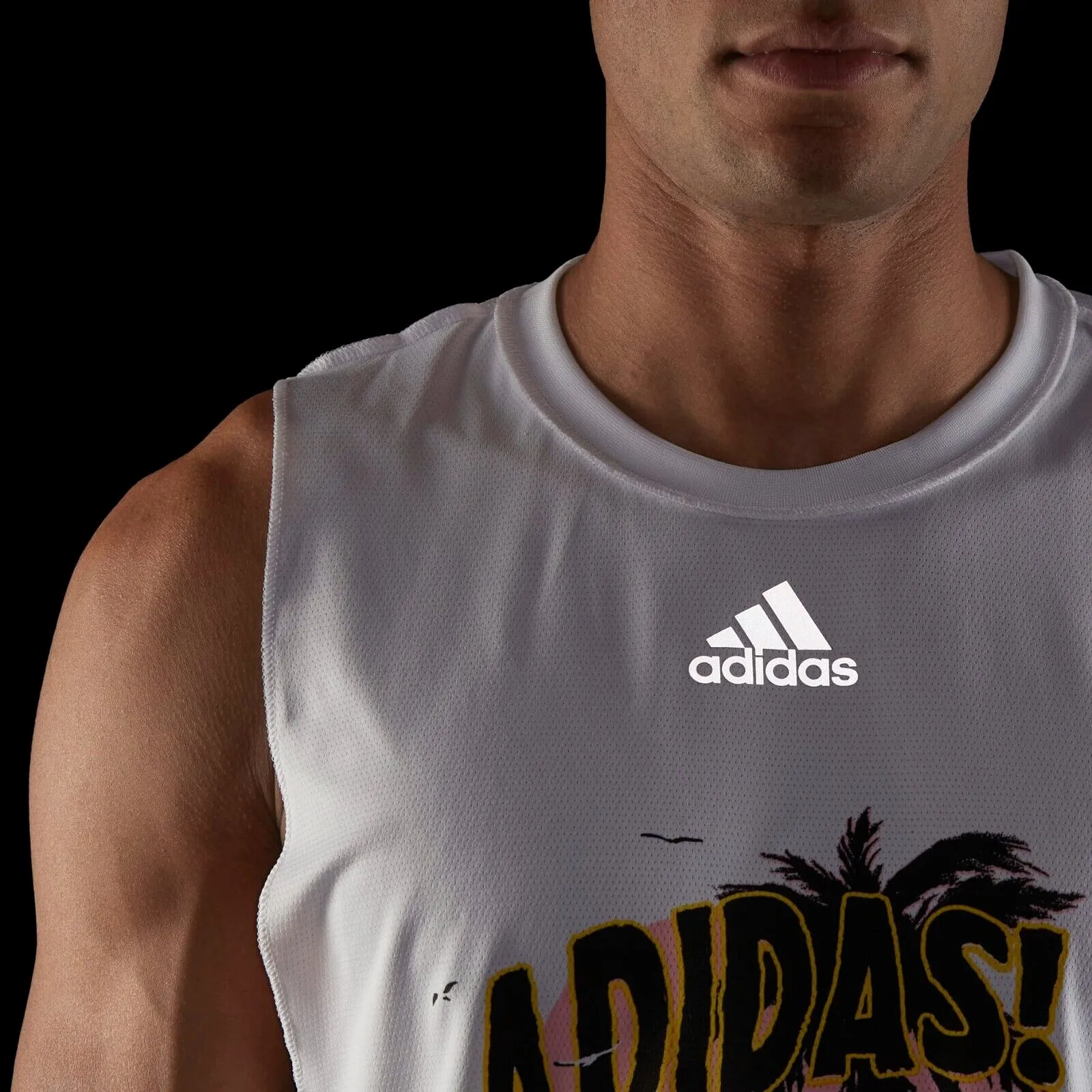 adidas Mens Break The Norm Cutoff Running T-Shirt Vest