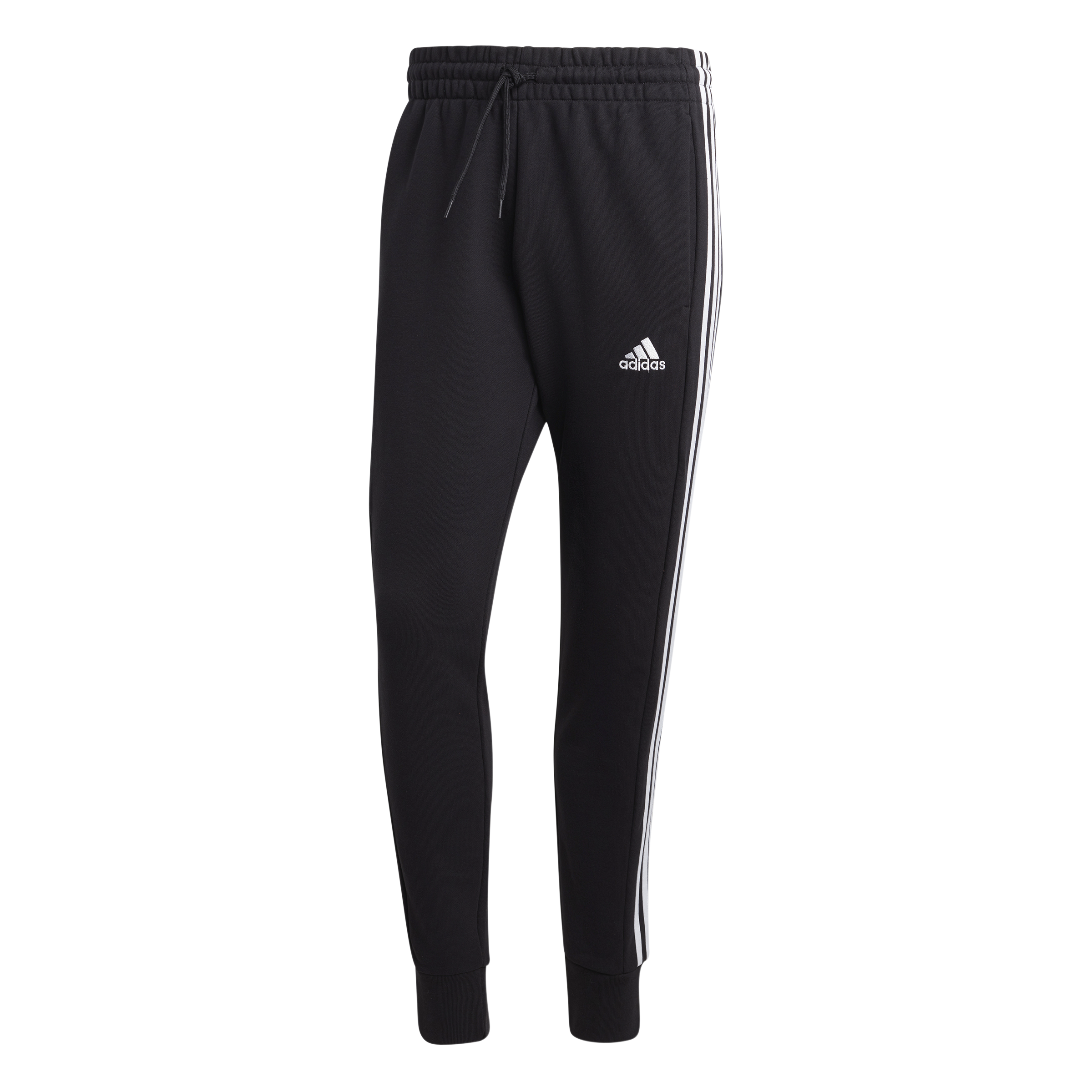 adidas Men's Essentials French Terry Tapered Cuff 3-Stripes Pants