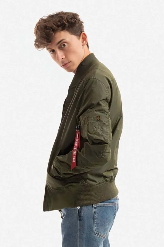 Alpha Industries bomber jacket MA-1 TT men's green color 191103.257