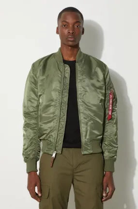 Alpha Industries bomber jacket MA 1 VF 59 men's green color 191118.01