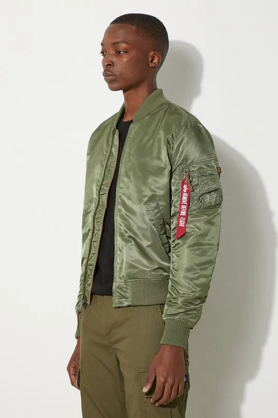 Alpha Industries bomber jacket MA 1 VF 59 men's green color 191118.01