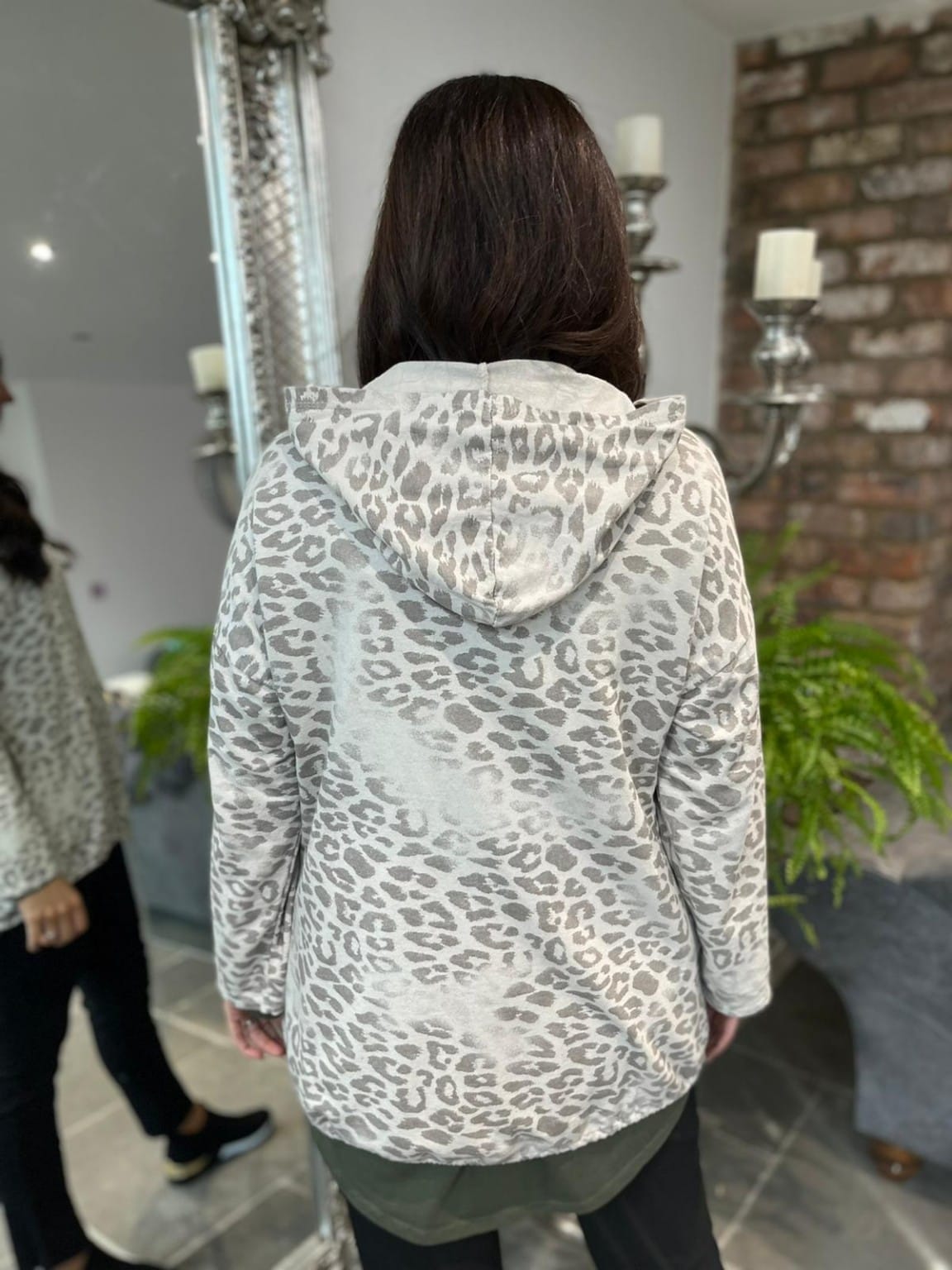 Animal Print Hooded Jacket Lorel