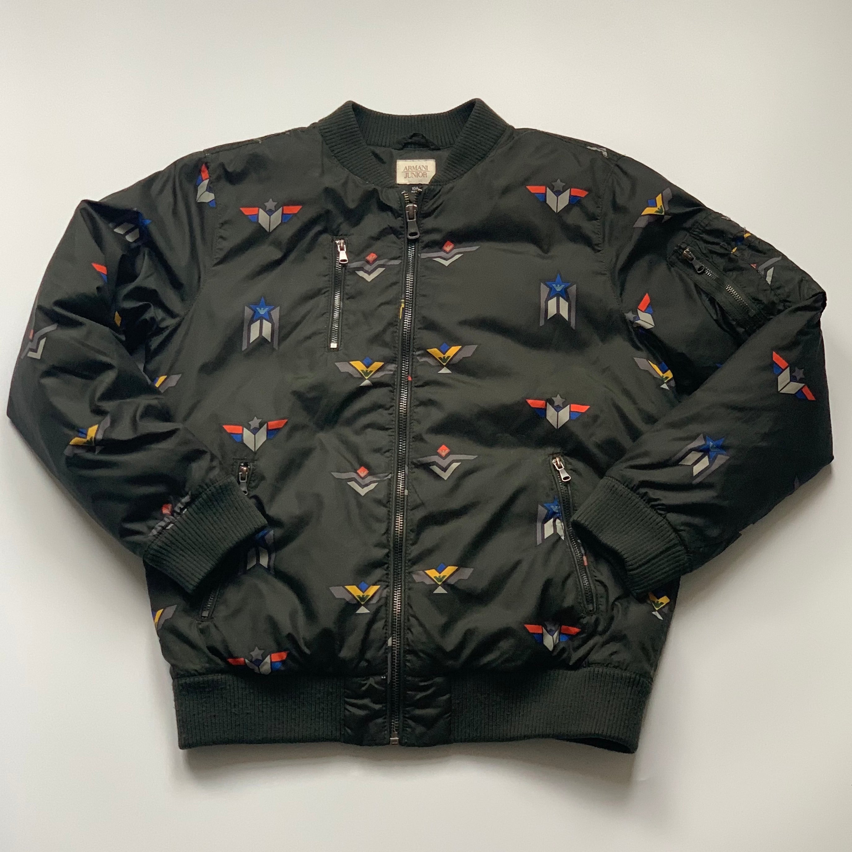 Armani Grey Logo Bomber Jacket: 10 Years