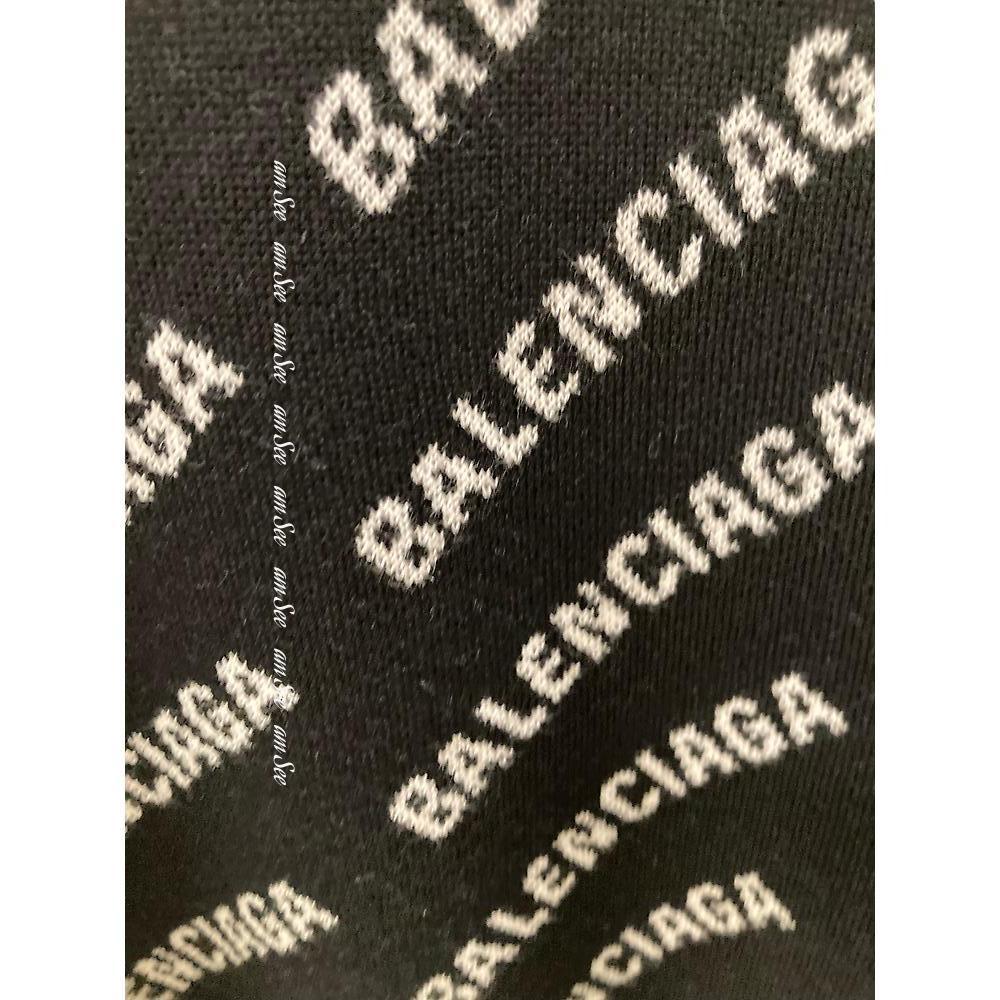 BALENCIAGA  |Women's Mini Allover Logo Sweater in Black