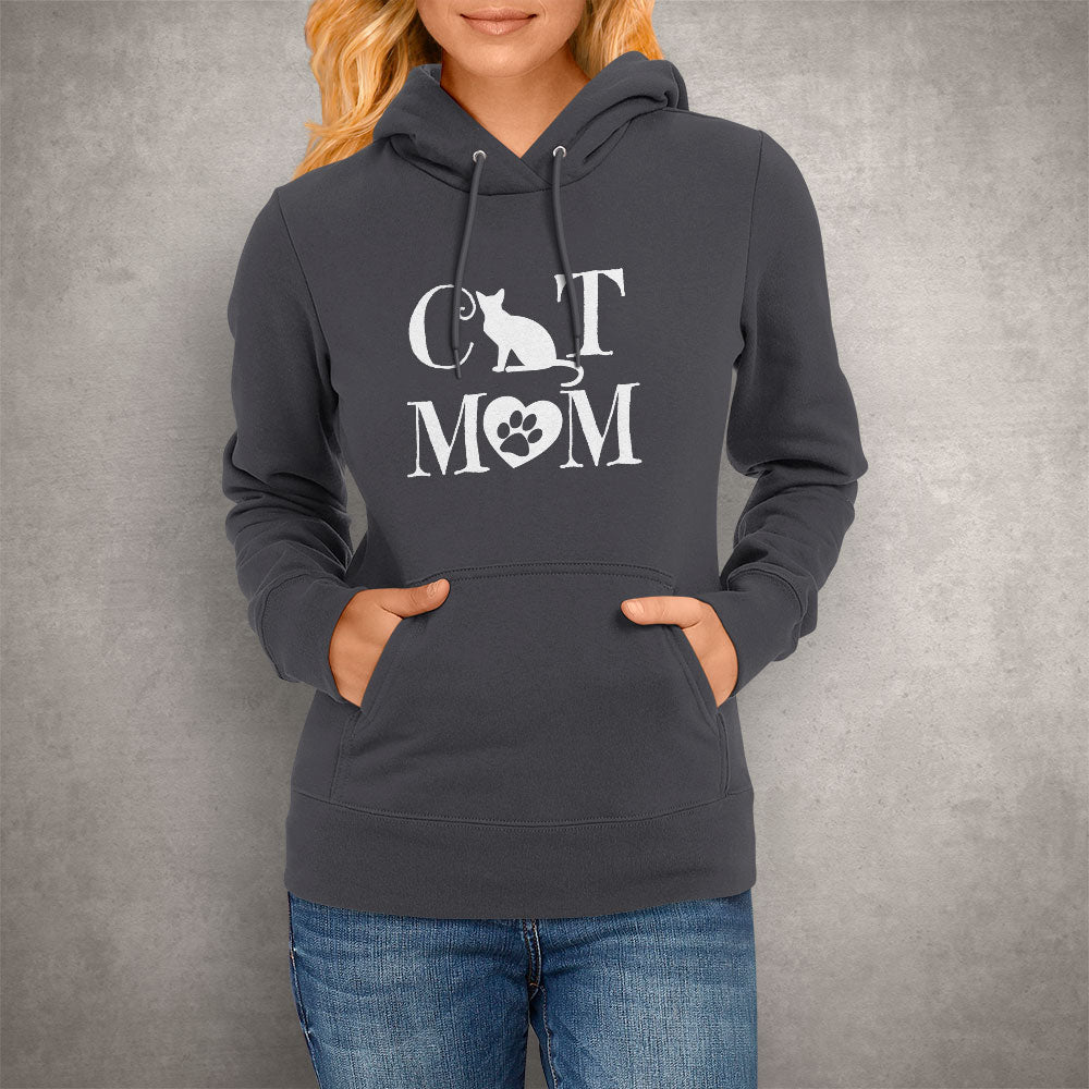 Cat Mom Heart Hoodie