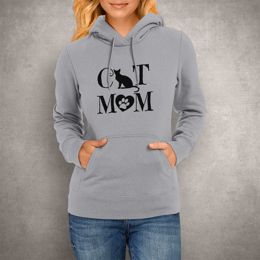 Cat Mom Heart Hoodie