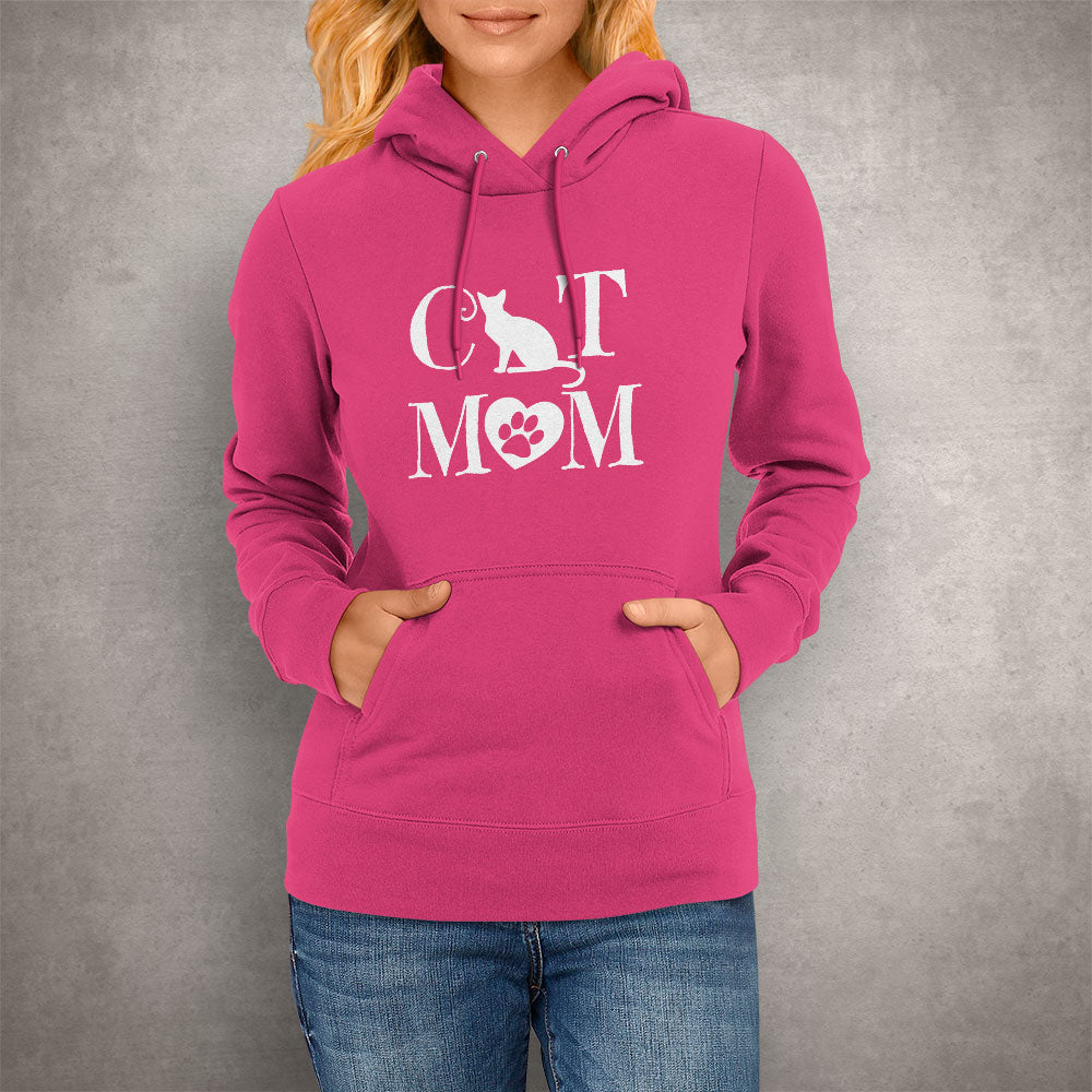 Cat Mom Heart Hoodie