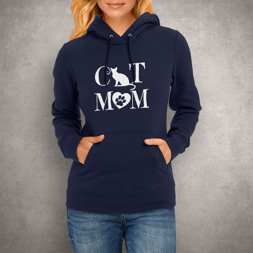 Cat Mom Heart Hoodie