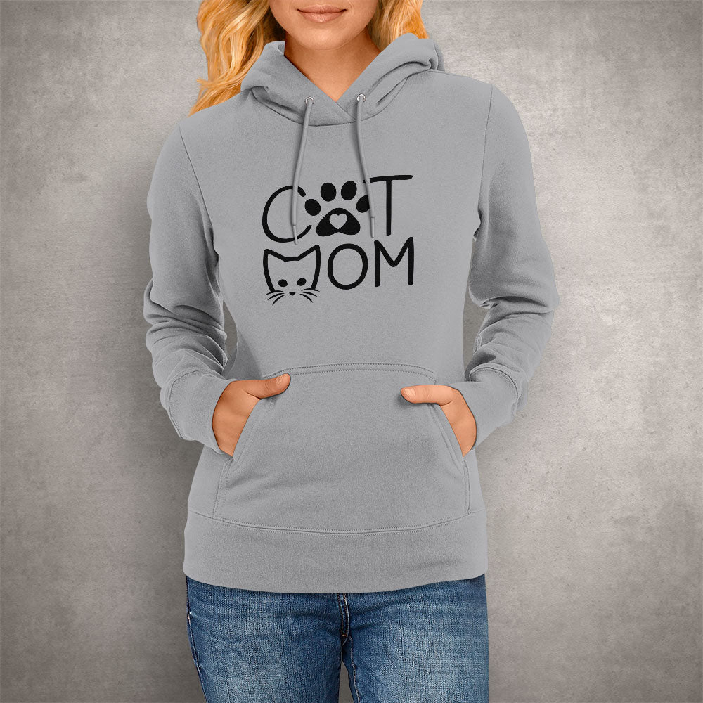 Cat Mom Kitty Face Hoodie