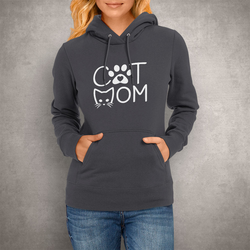 Cat Mom Kitty Face Hoodie