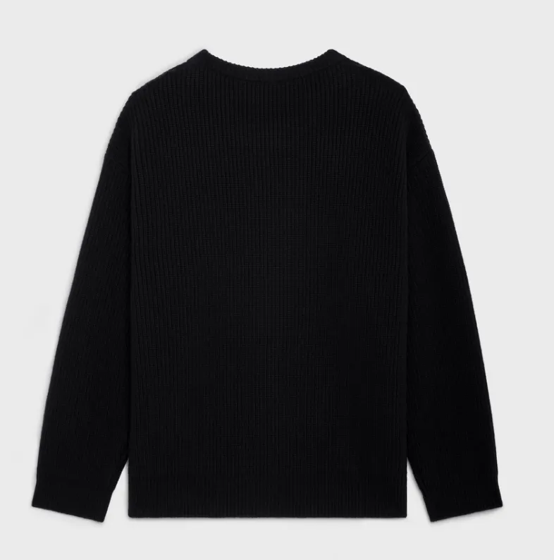 CELINE  |CELINE OVERSIZED SWEATER IN RIBBED WOOL