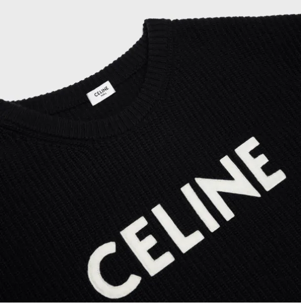 CELINE  |CELINE OVERSIZED SWEATER IN RIBBED WOOL