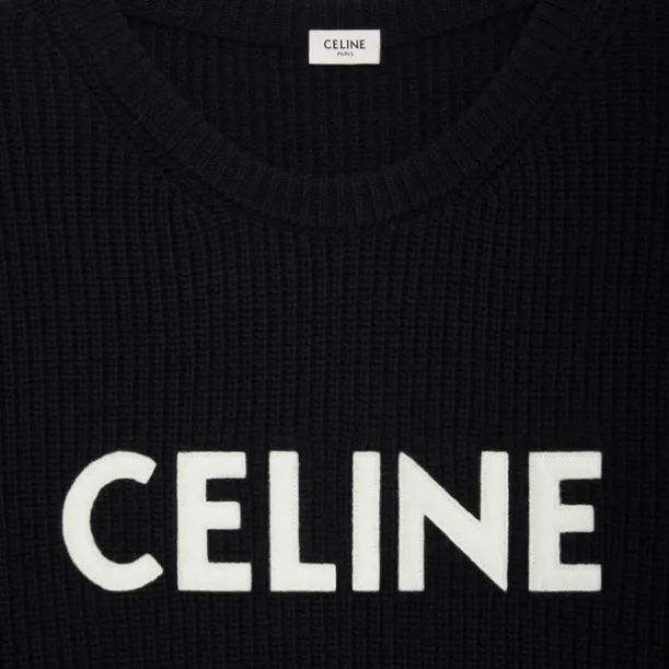 CELINE  |CELINE OVERSIZED SWEATER IN RIBBED WOOL