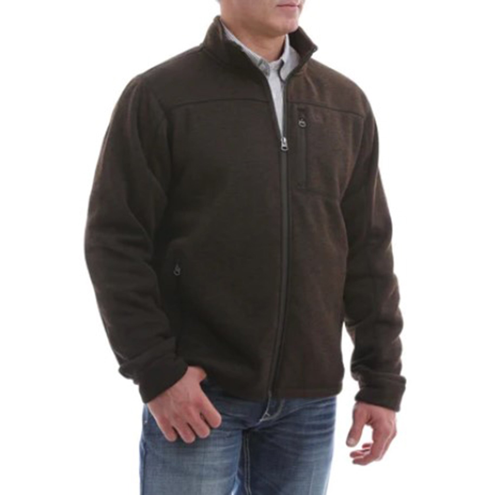 Cinch Men's Heather Brown Sweater Jacket