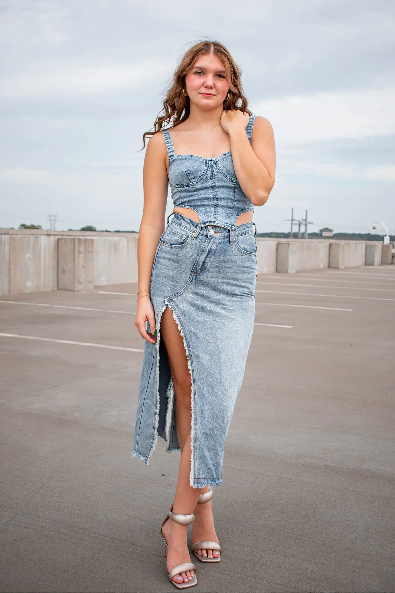 Denim Corset Top