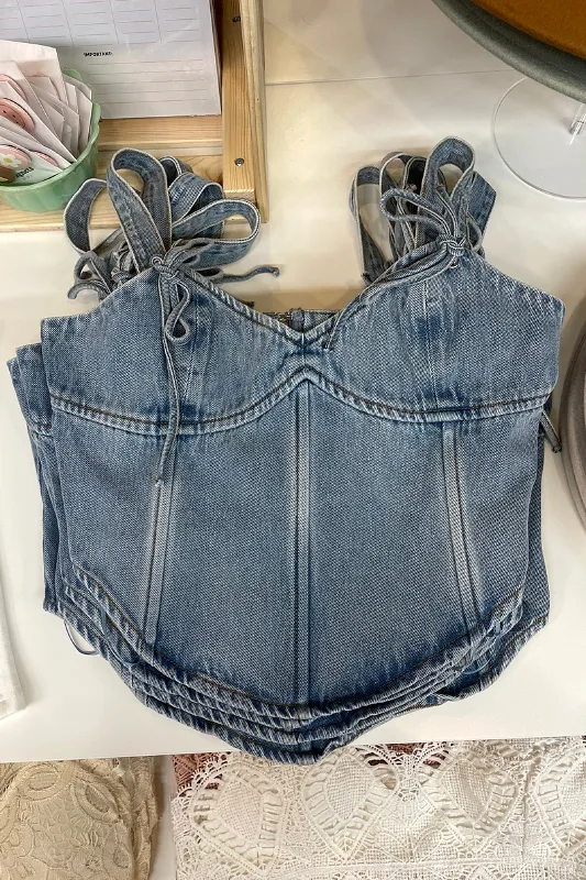 Denim Corset Top