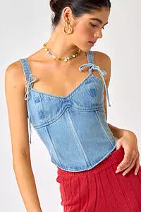 Denim Corset Top