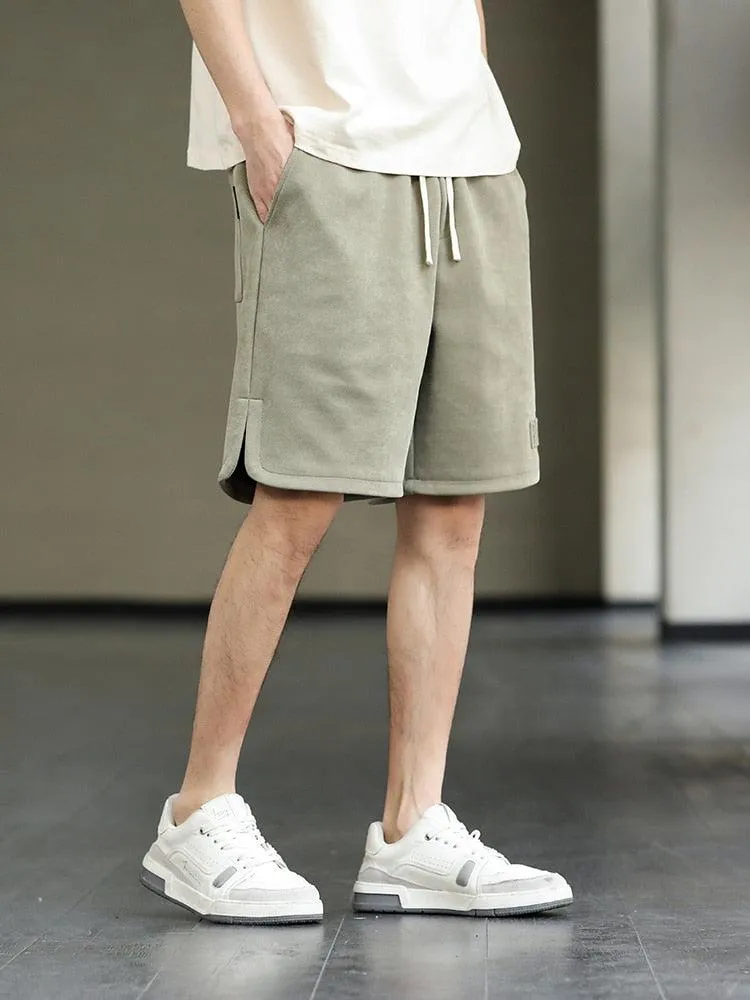 Drawstring Waist Oversize Sweatshort