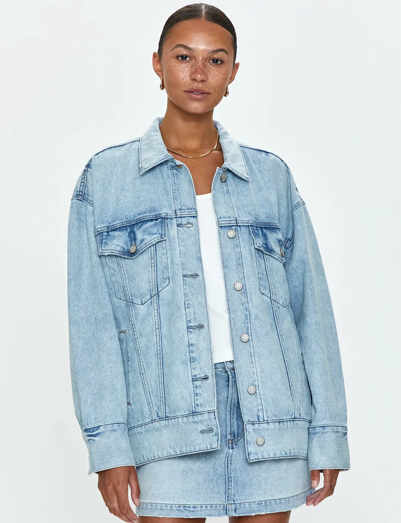 Dries Boyfriend Denim Trucker Jacket, Nimes