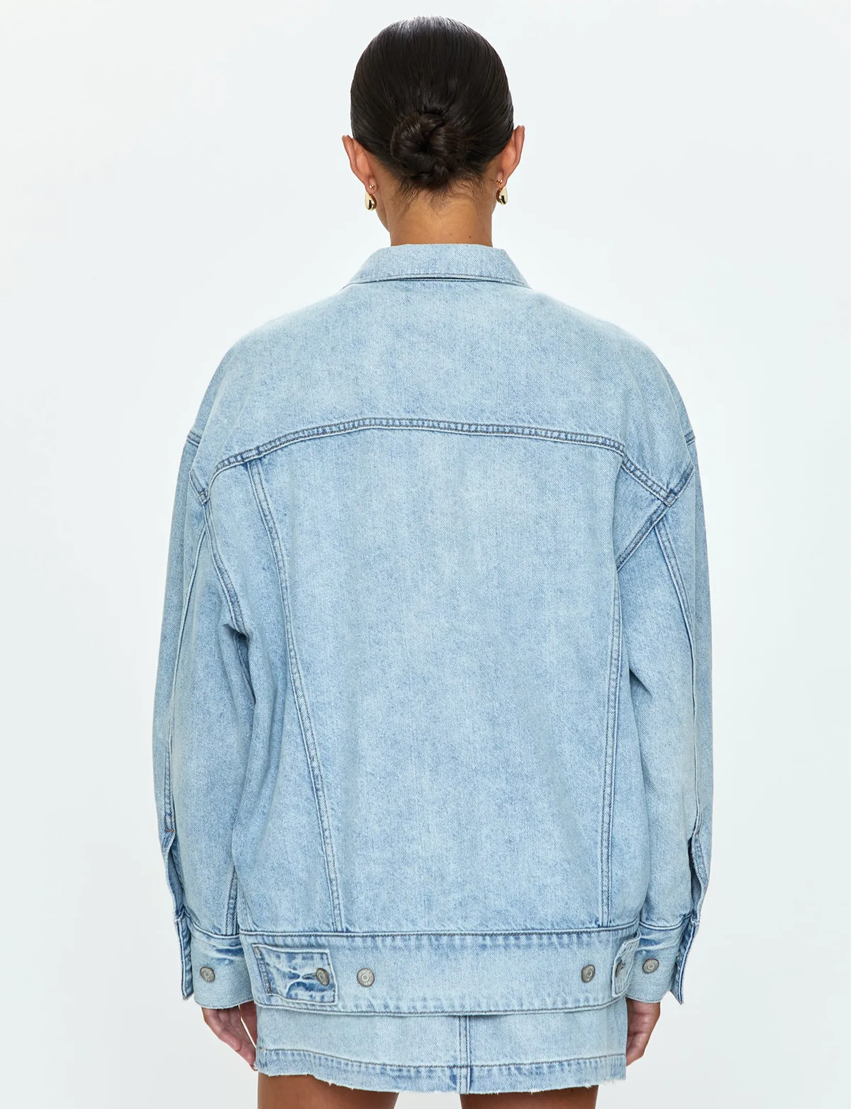 Dries Boyfriend Denim Trucker Jacket, Nimes