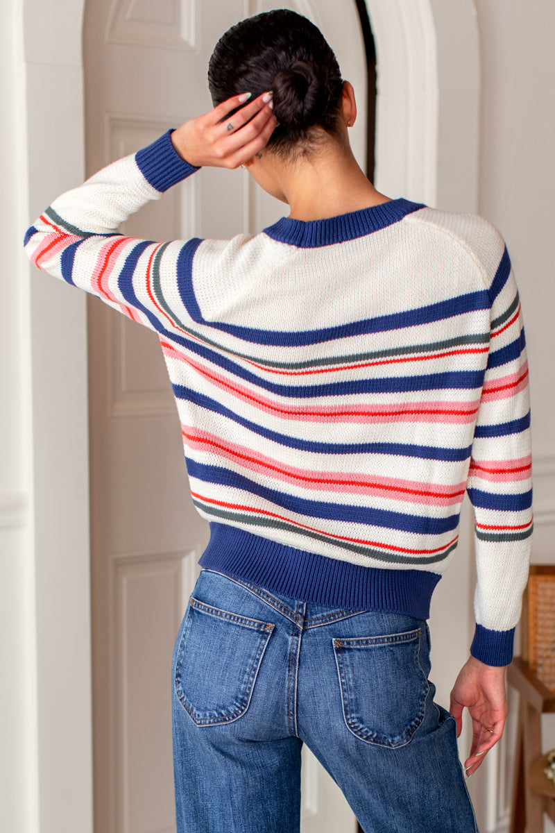 Emerson Sweater in Henri Stripe Organic