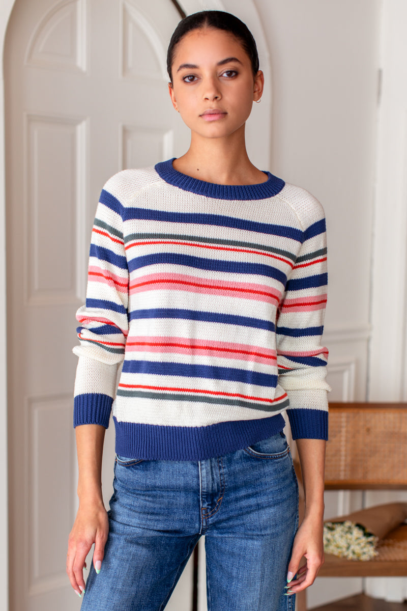 Emerson Sweater in Henri Stripe Organic