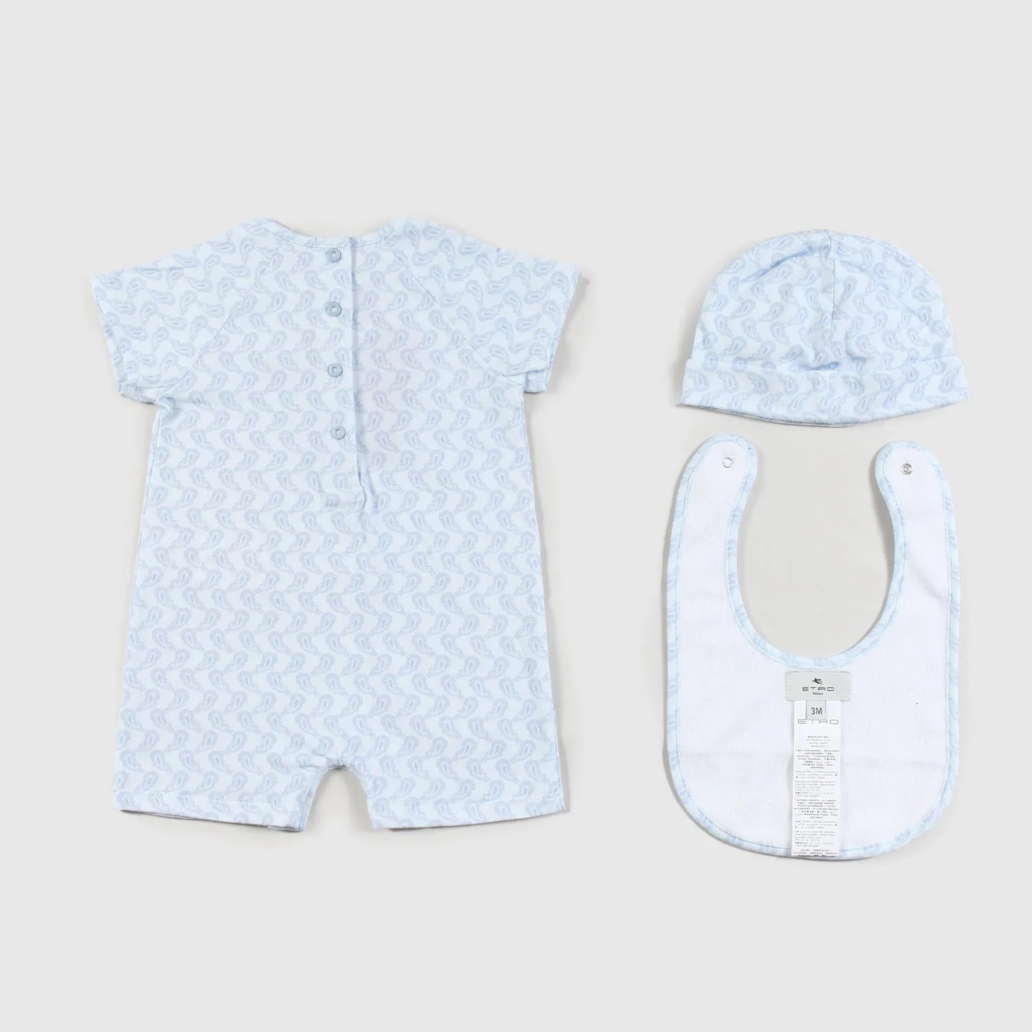 Etro Baby Bodysuit, Hat And Bib Set