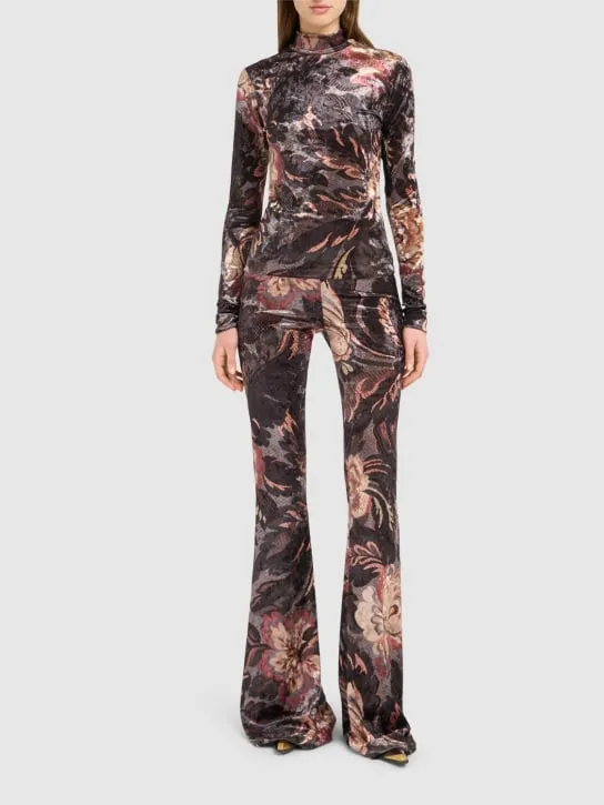 Etro   Printed jersey turtleneck 