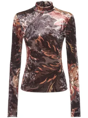 Etro   Printed jersey turtleneck 