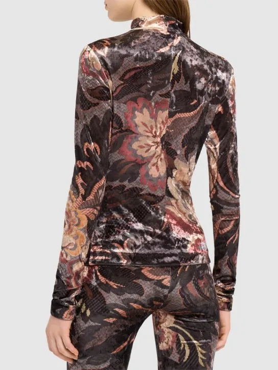 Etro   Printed jersey turtleneck 