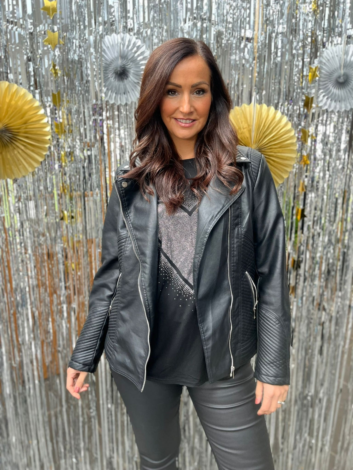 Faux Leather Biker Jacket