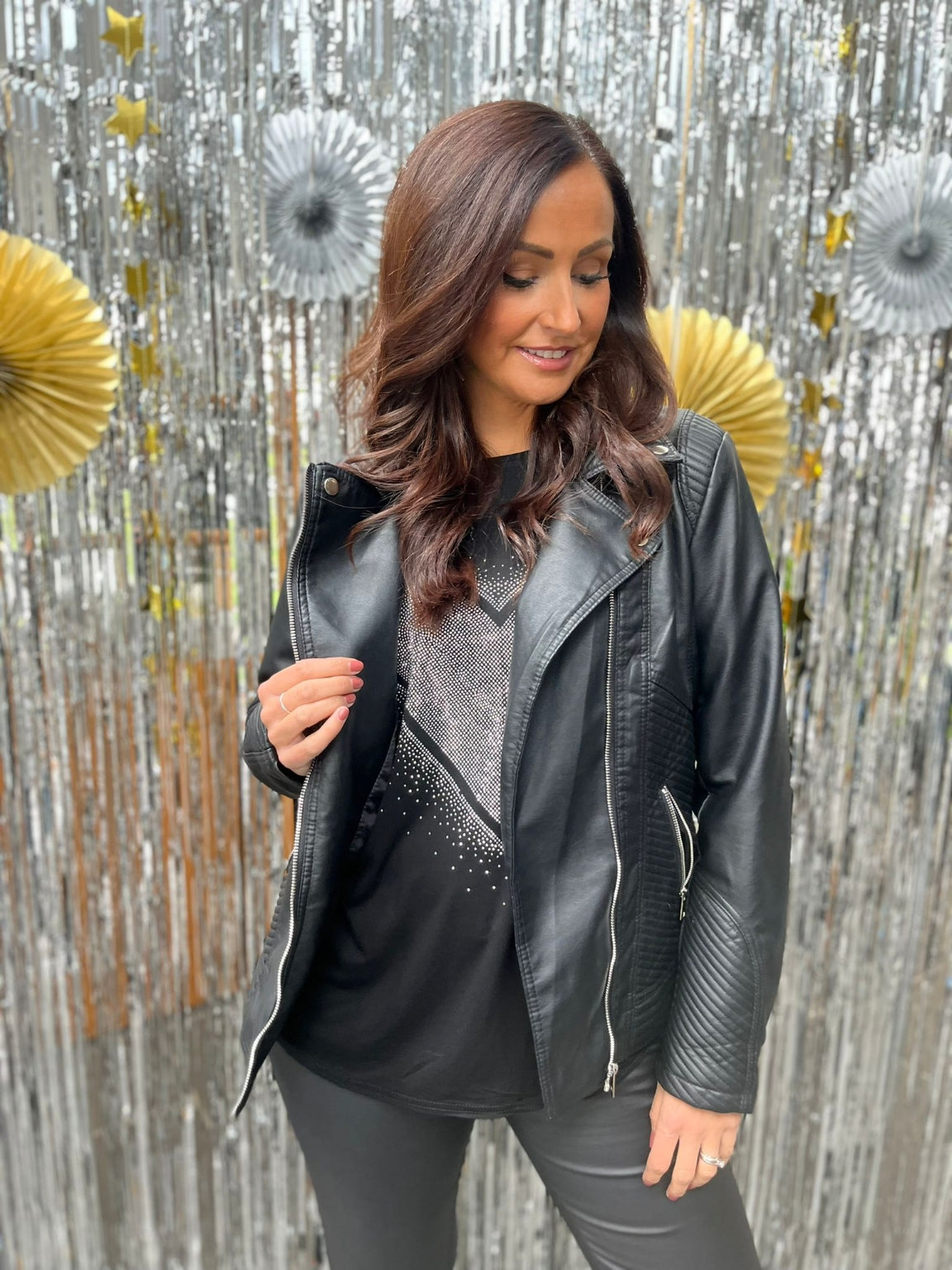 Faux Leather Biker Jacket