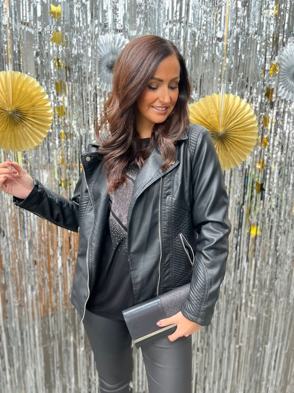 Faux Leather Biker Jacket