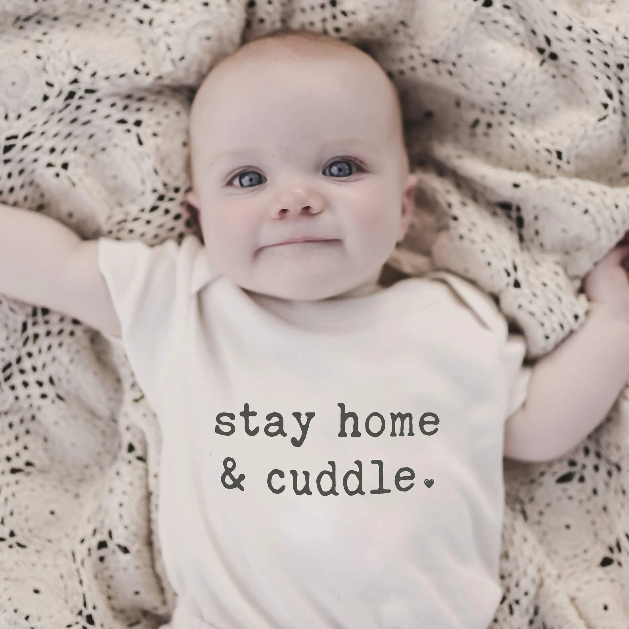 finn + emma Stay Home & Cuddle Organic Graphic Bodysuit