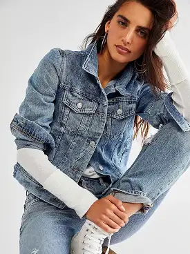 FREE PEOPLE RUMORS DENIM JACKET