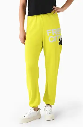 FREECITY LARGE SWEATPANT IN YELLOW