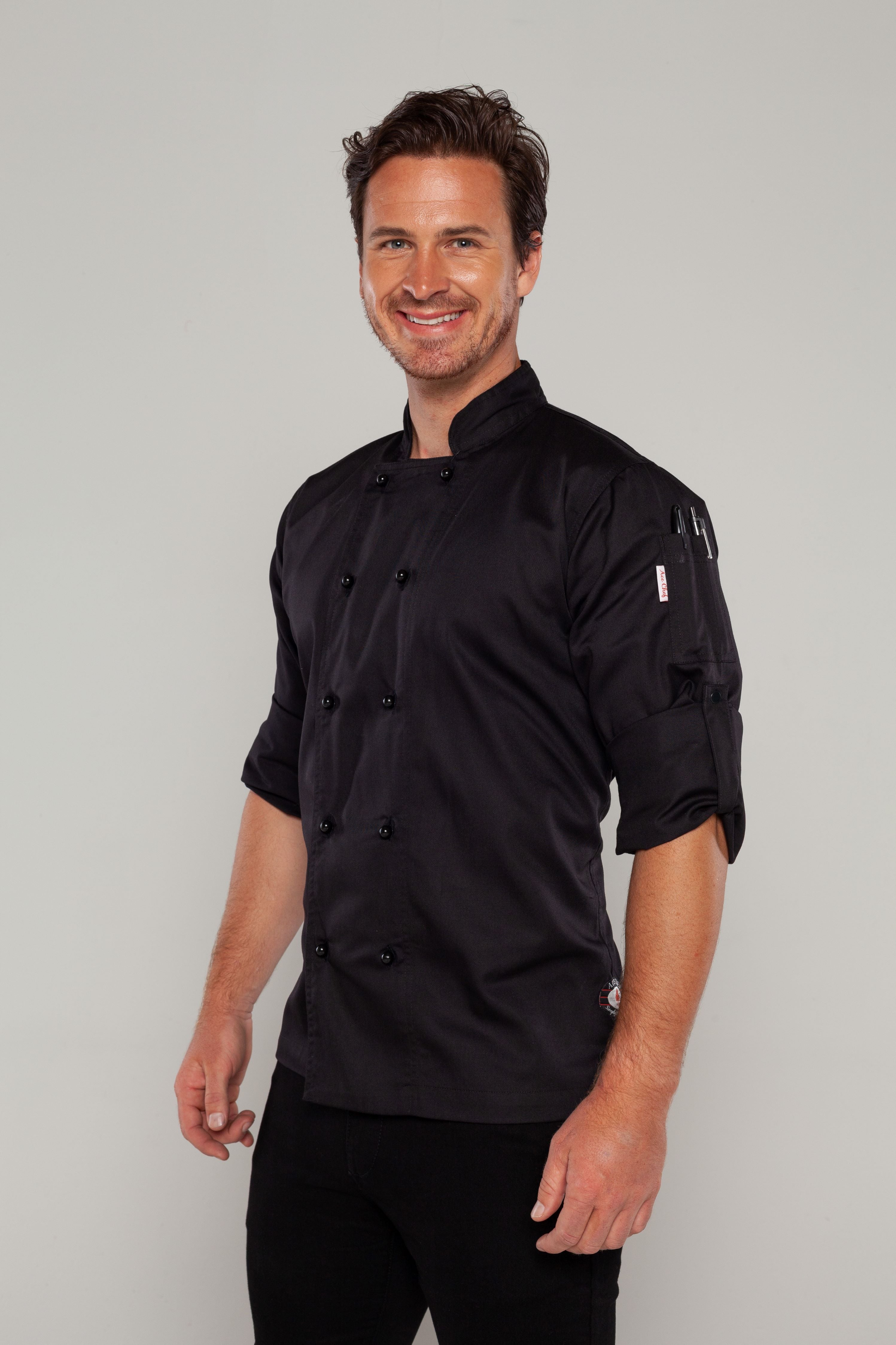 Generic Black Chef jackets Long sleeve