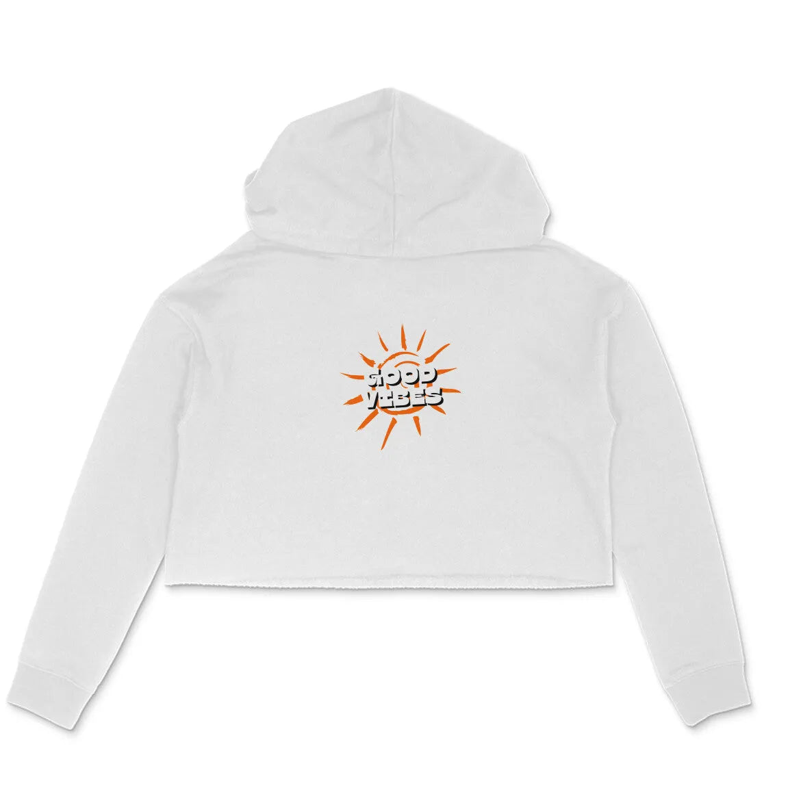 Good Vibes Crop Hoodie for Women