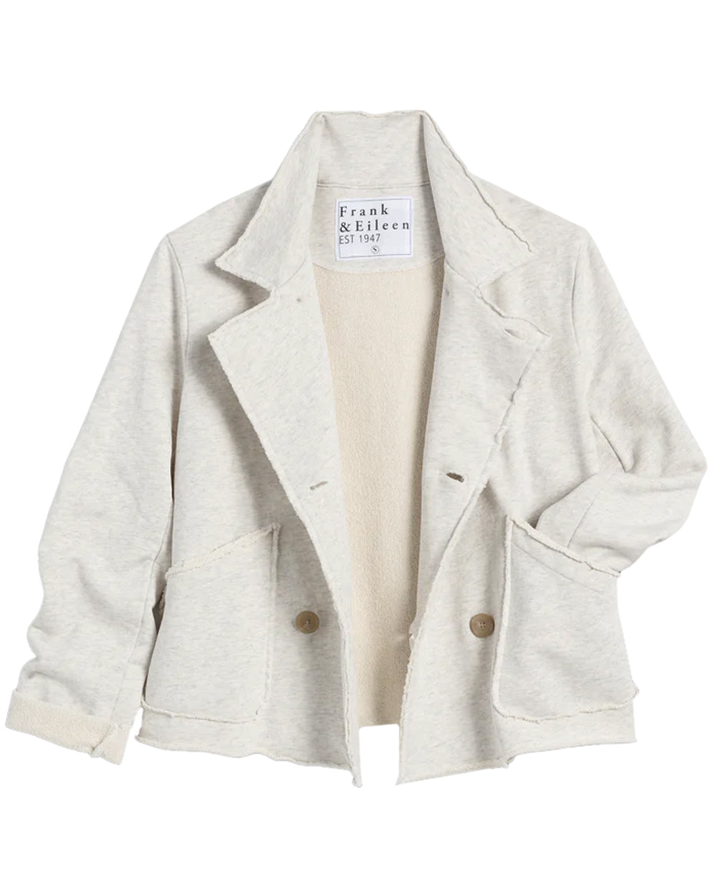 Heather White Melange Mini Belfast Crop Peacoat