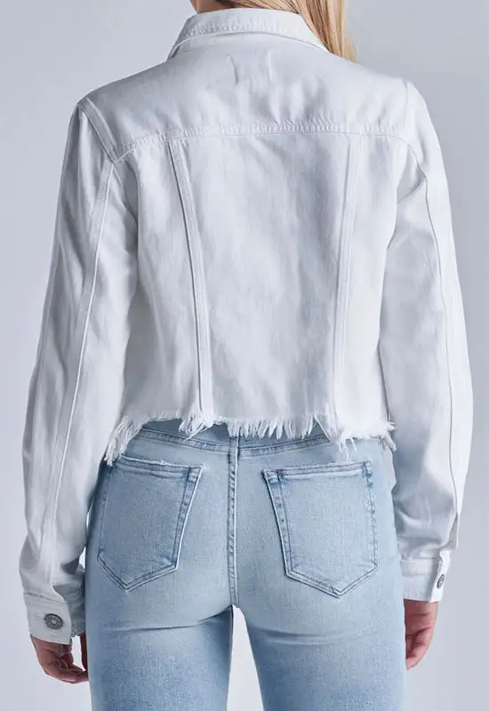 Hidden - Regular Fitted Denim Jacket White