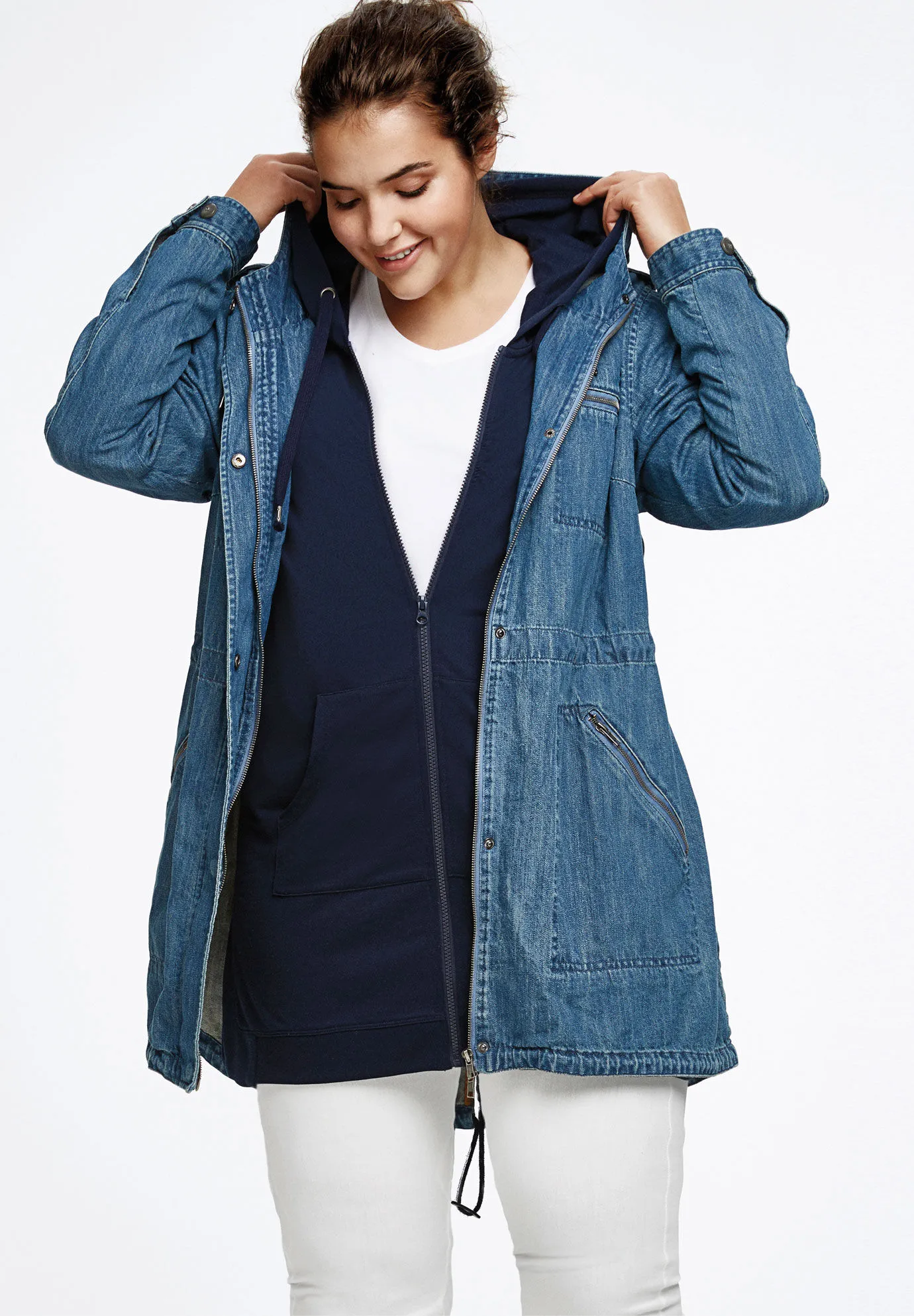 Hooded Anorak Denim Jacket