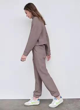 Horizontal Rib Sweatpant in Walnut