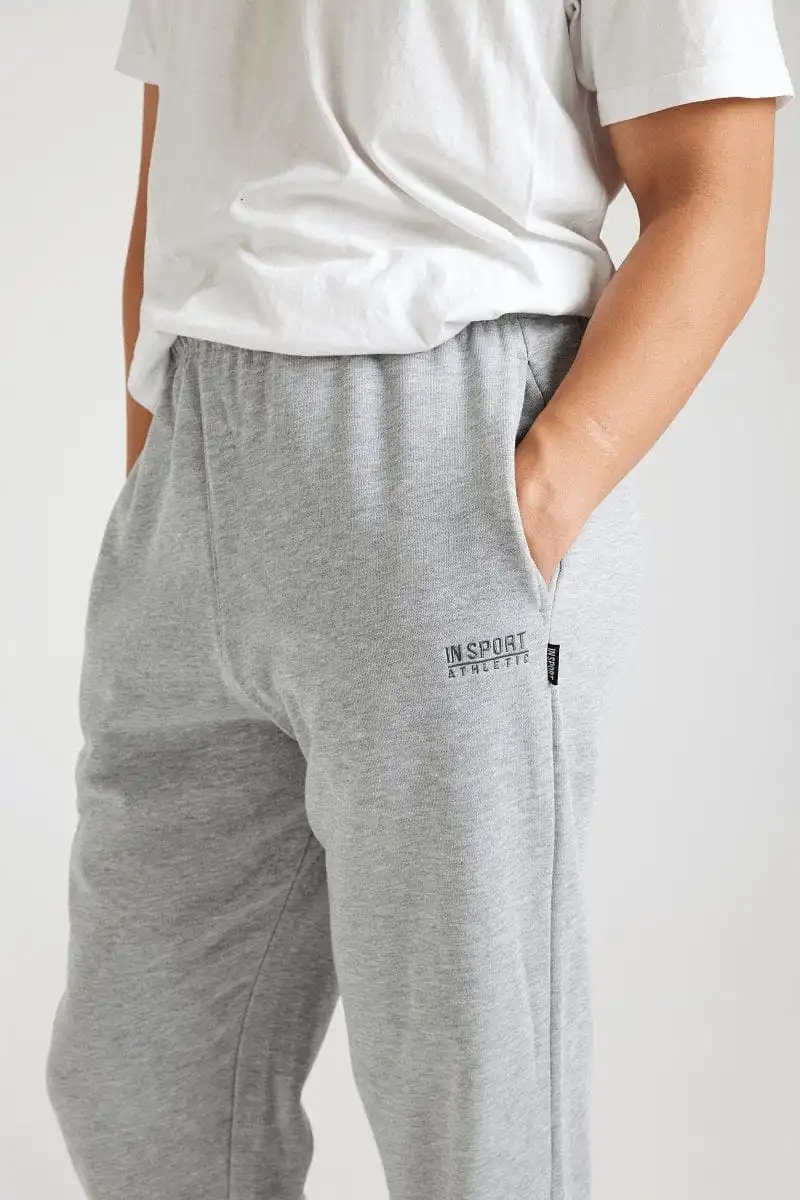 INSPORT MEN'S ASPEN GREY TRACKPANTS (OPEN LEG)