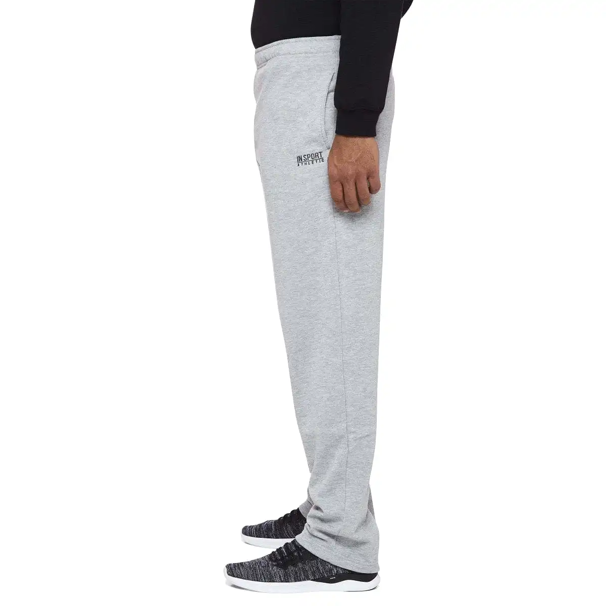 INSPORT MEN'S ASPEN GREY TRACKPANTS (OPEN LEG)