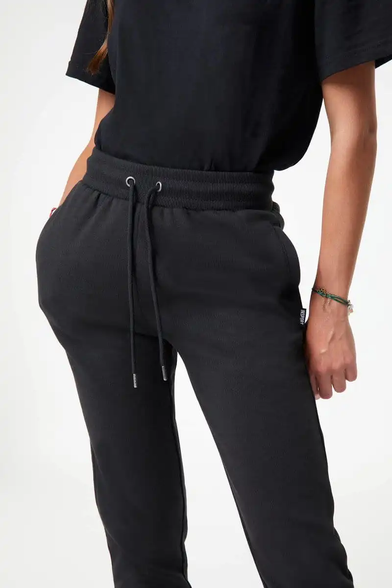 INSPORT WOMEN'S CHLOE SLIM FIT BLACK TRACKPANTS