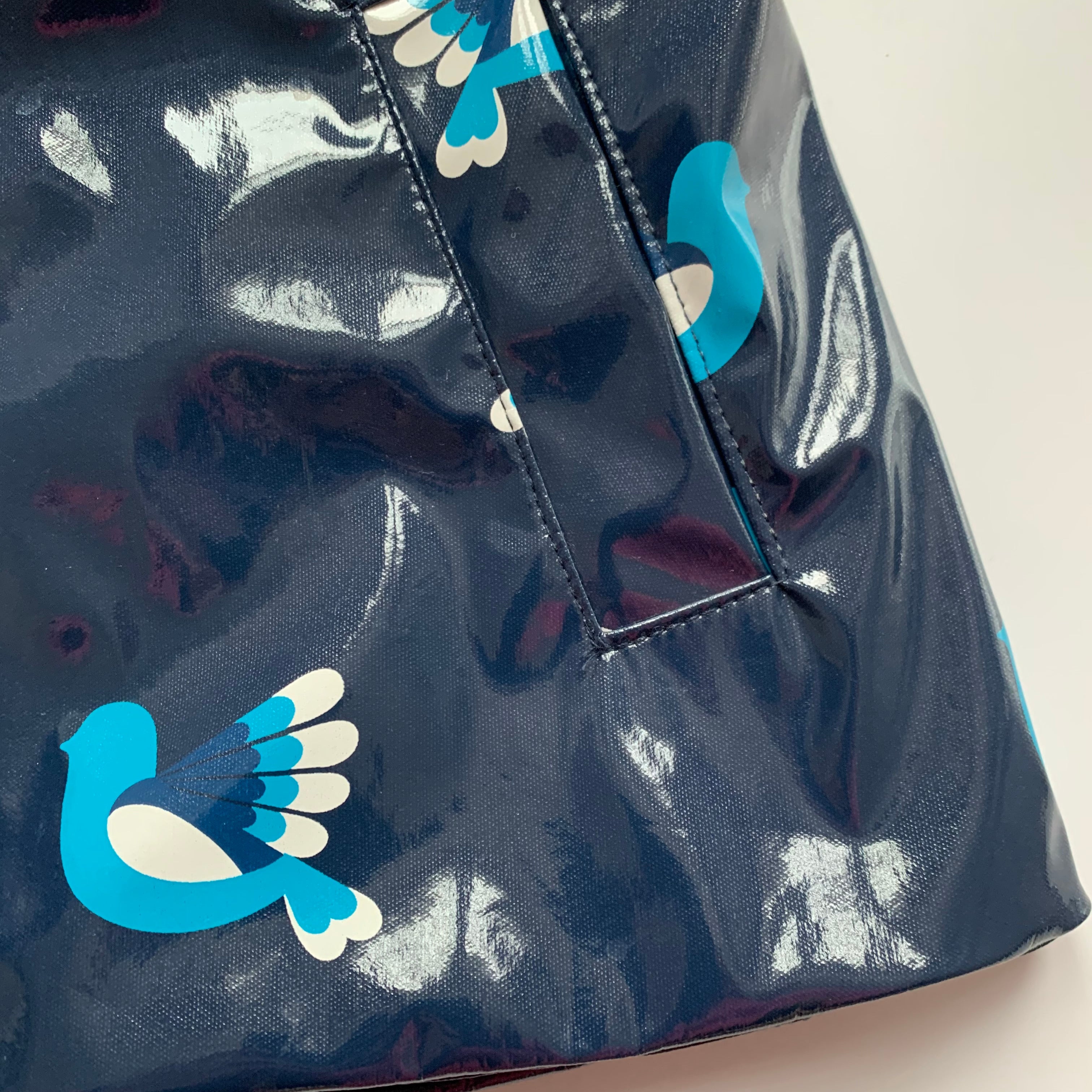 Jacadi Navy Bird Print Raincoat: 3 Years